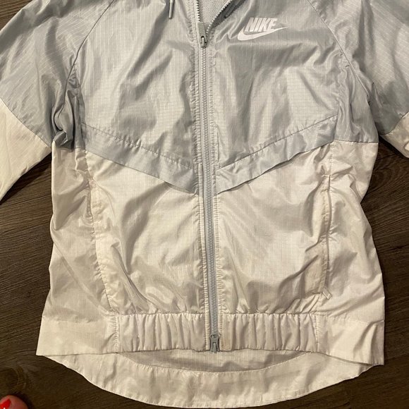 Silver/White Nike Sportswear Windrunner Jacket - Picture 3 of 5
